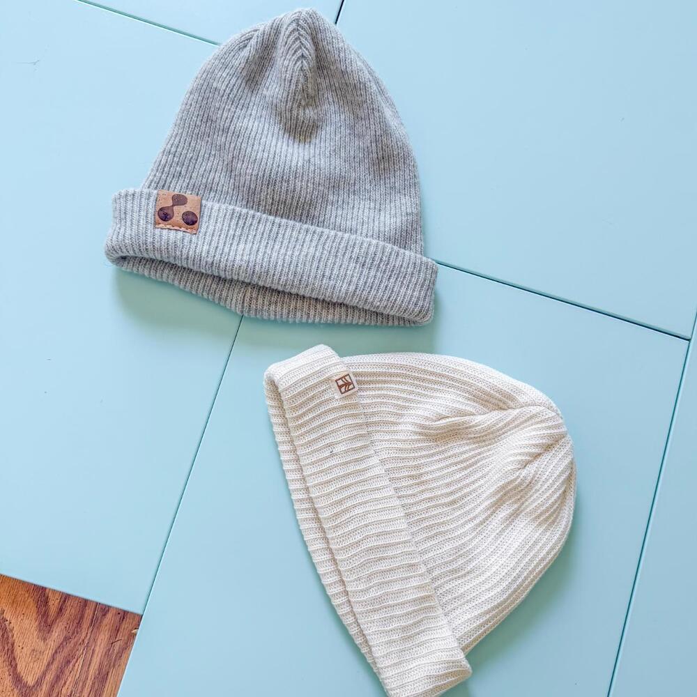 Rustek Beanies 100% Organic Cotton & 100% Merino Wool